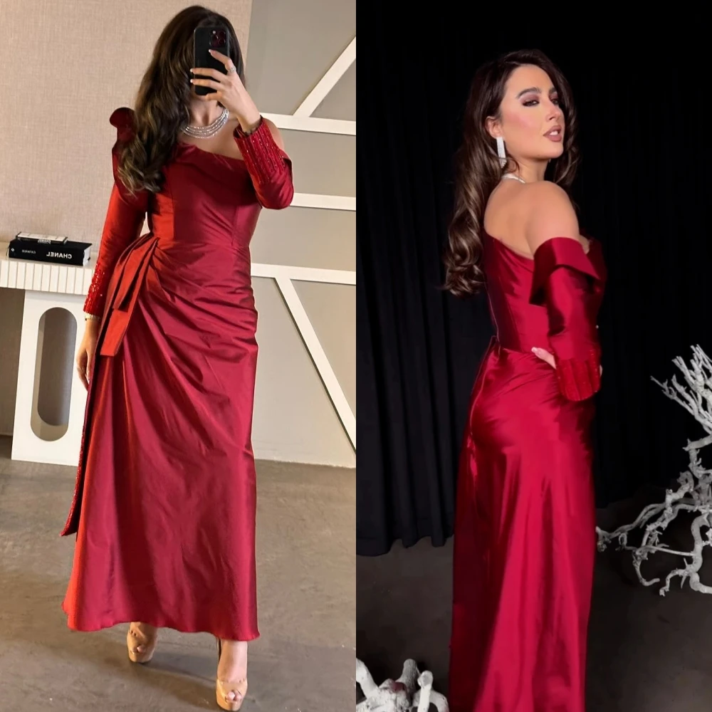 

Jiayigong Prom Jiayigong Fashion Exquisite Off-the-shoulder A-line Evening es Bowknot Satin Custom