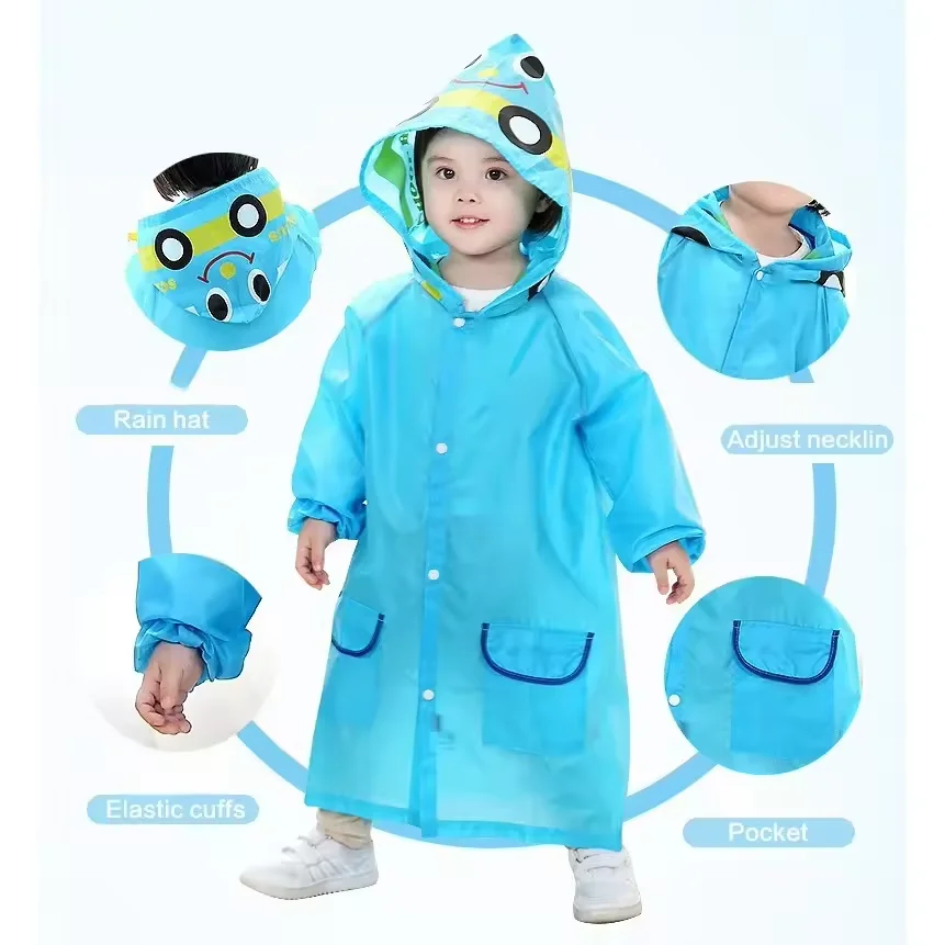 Kids Cartoon Raincoat Set 1
