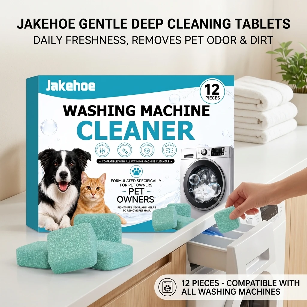 Washing Machine Cleaning Tablets Removing Mold Stains & Pet Hair Eliminating Odors Prevent Bacterial Growth Washer Tank Cleanser