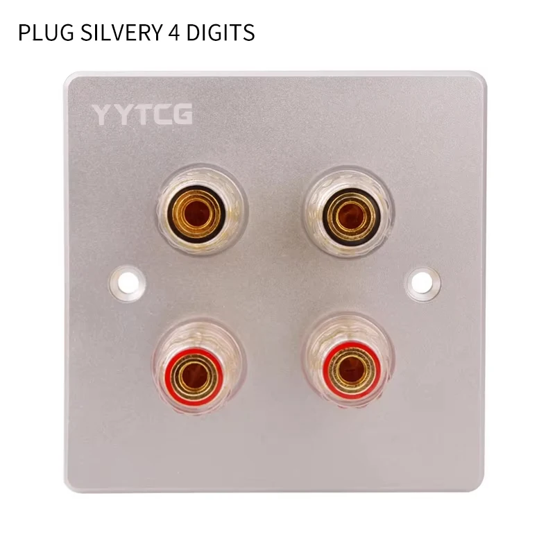 Premium Gold Binding Posts Wall Plate for Audio Speakers - No Soldering Required
