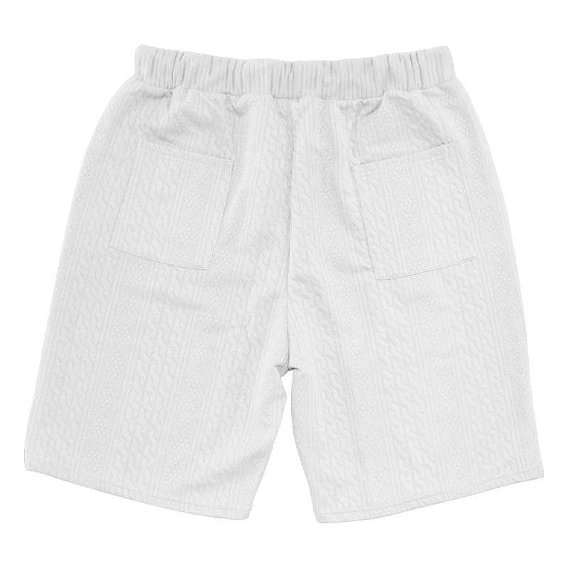 2024 Summer New Men's Set Quality Jacquard Knit Casual Sleeveless V-neck Vest Top Shorts Two-piece Men's Clothing Free Shipping S63a86e48435e41bfadf45de337cd7f72d