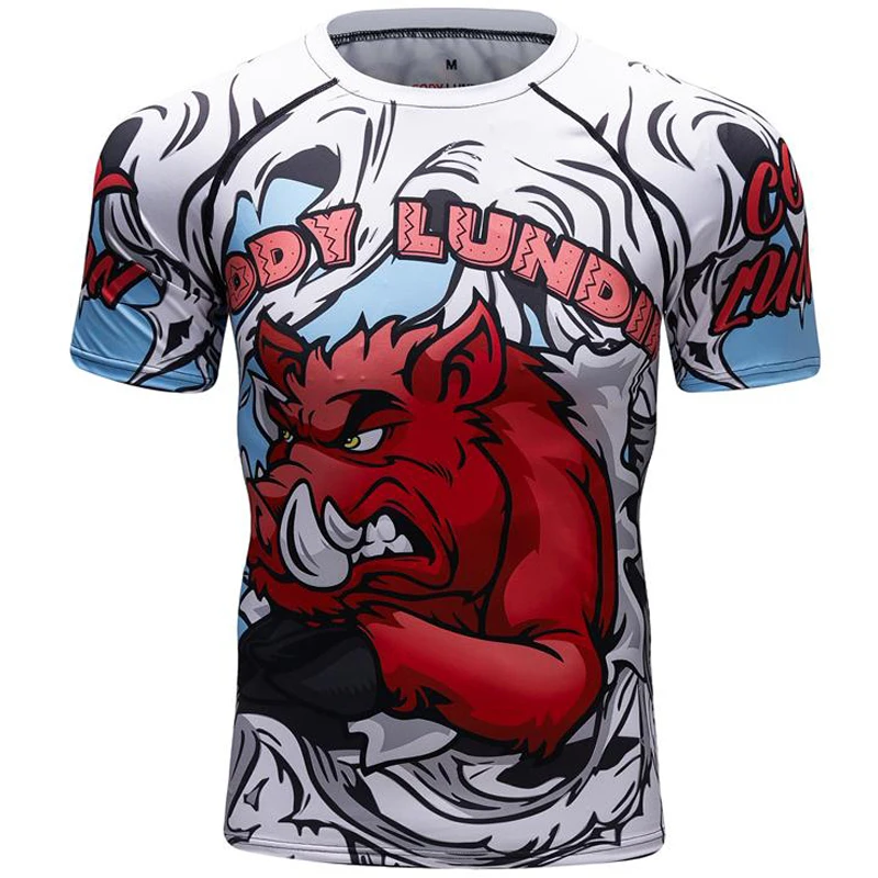 Camiseta De Compresión Para Hombre - Manga Corta, Transpirable, Para Gym, Running Y Deporte Diario