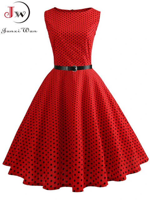 Retencion Color rosa afeitado Vestidos informales de flores para mujer, Ropa Retro Vintage de los años 50  y 60, Rockabilly Swing, Pinup, para fiesta del Día de San Valentín, 2022 _  - AliExpress Mobile