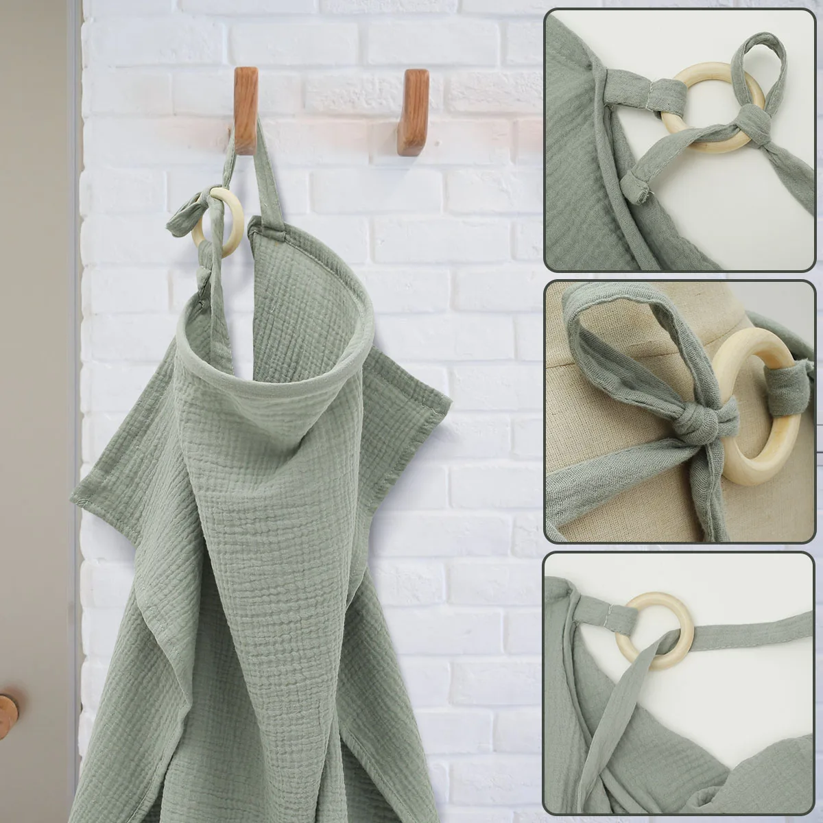 Mother Outing Breastfeeding Cover Soft Comfortable Cotton Baby Feeding Covers Adjustable Lightweight Privacy Nursing Apron 1PC