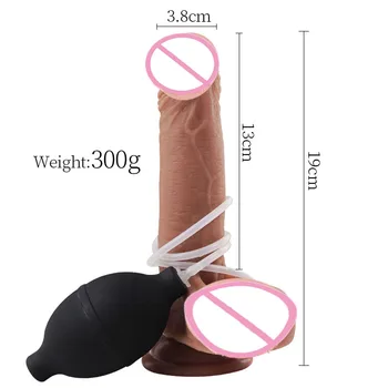 SexyToys Skin Feeling Realistic Penis Soft Sexy Ejaculating Penis Dick Dildo With Suction Cup Spraying Dildo Clitoral Stimulator 5