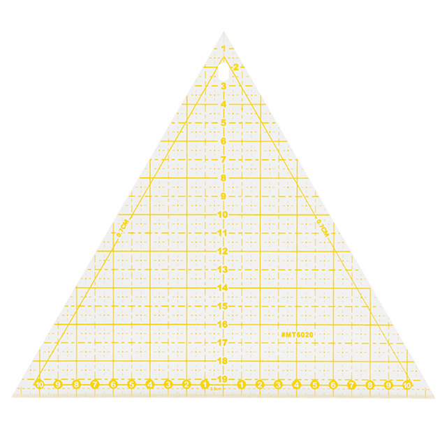 Ruler Knitting Clear Scale Sewing Aligned Template Accessory Needlework Manual Drawing Tool Yellow Square