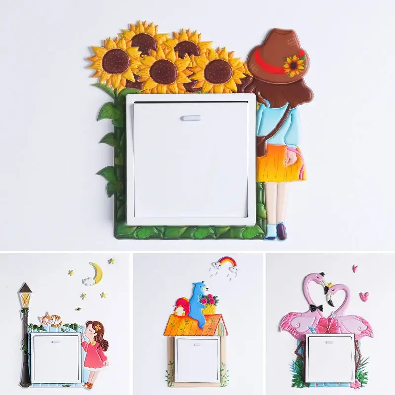 Switch Sticker Cover Modern Simple Home Use 3D Pu