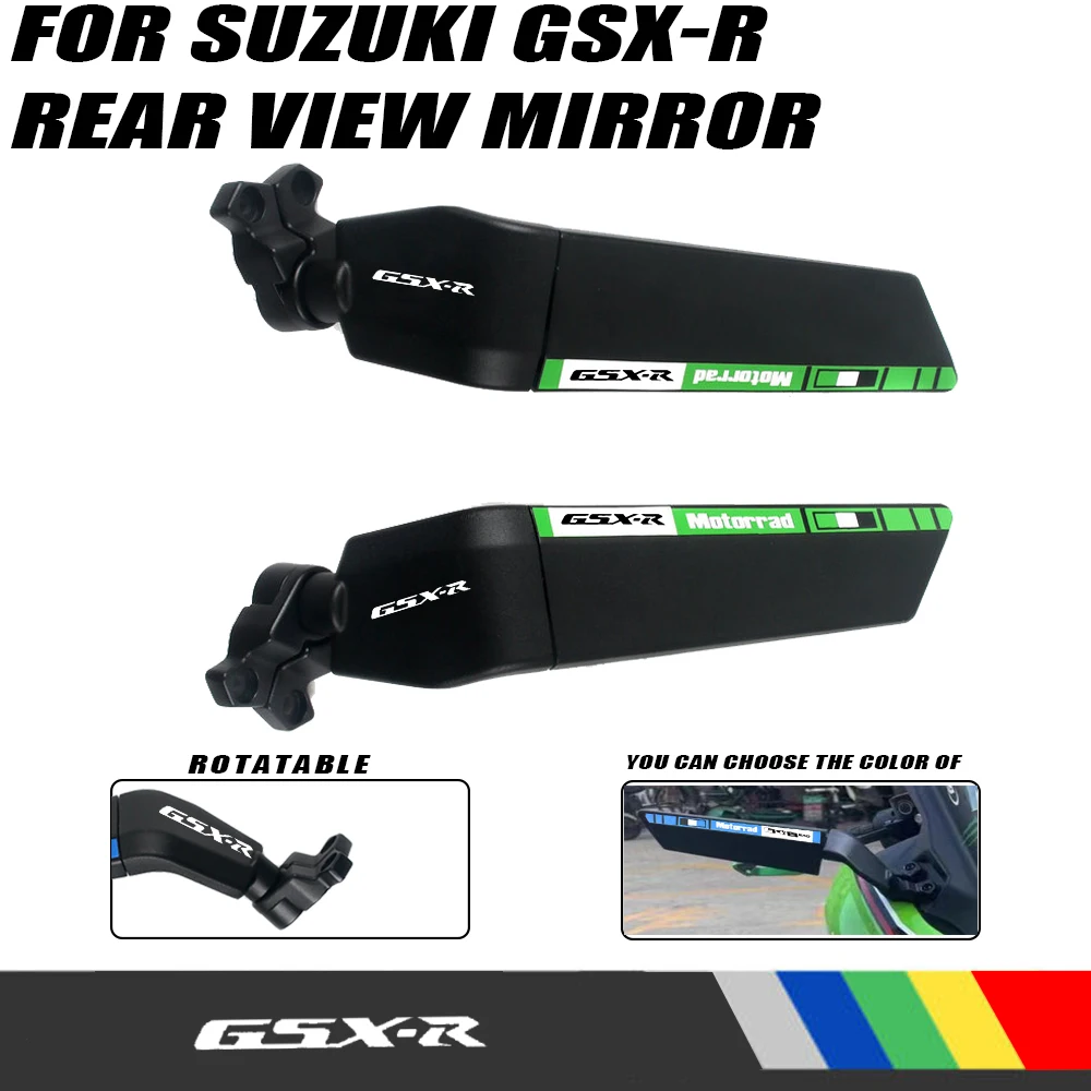 

For Suzuki GSXR 600 750 1000 GSX1300R Motorcycle Mirror Modified Wind Wing Adjustable Rotating Rearview Mirror