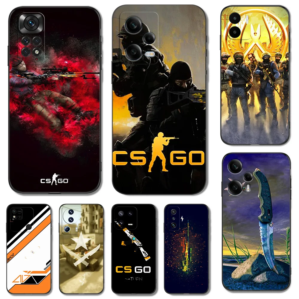 Custodia In Tpu Nero Per Xiaomi 13 Pro Lite Cover Per Telefono Cs Go Counter-Strike