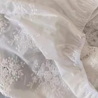 Sous-jupe de sécurité courte en dentelle et maille brodée à taille haute, style streetwear, motif floral, pour femme 5
