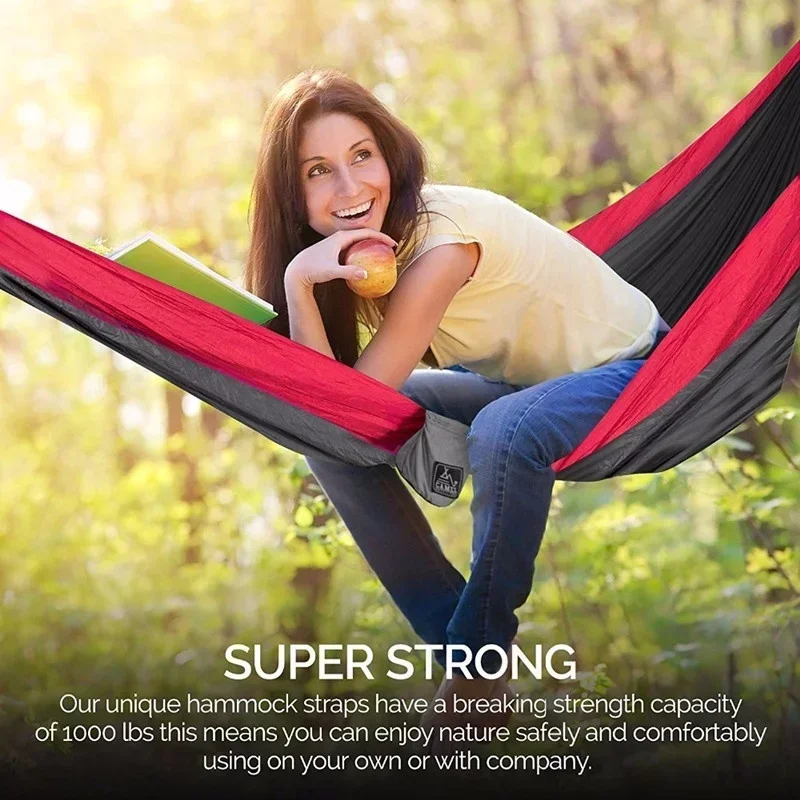 Nylon Hammock For Double Person Outdoor Recreation Swing Camping Ultra Light Portable camping hammock outdoor hammock swing double hammock