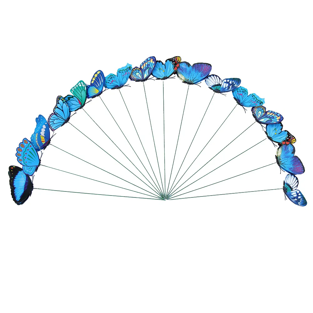

24 Pcs Stakes for Garden Simulation Butterfly Ornament Plant Decor Sticks Plants Outdoor