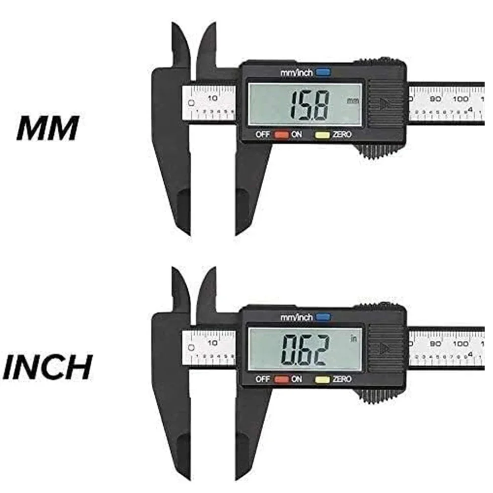 Electronic Digital Caliper Inch/Metric Conversion 0-6 Inch/150 Mm Carbon Fiber Gauge Micrometer Extra Large LCD Measuring Tool digital caliper