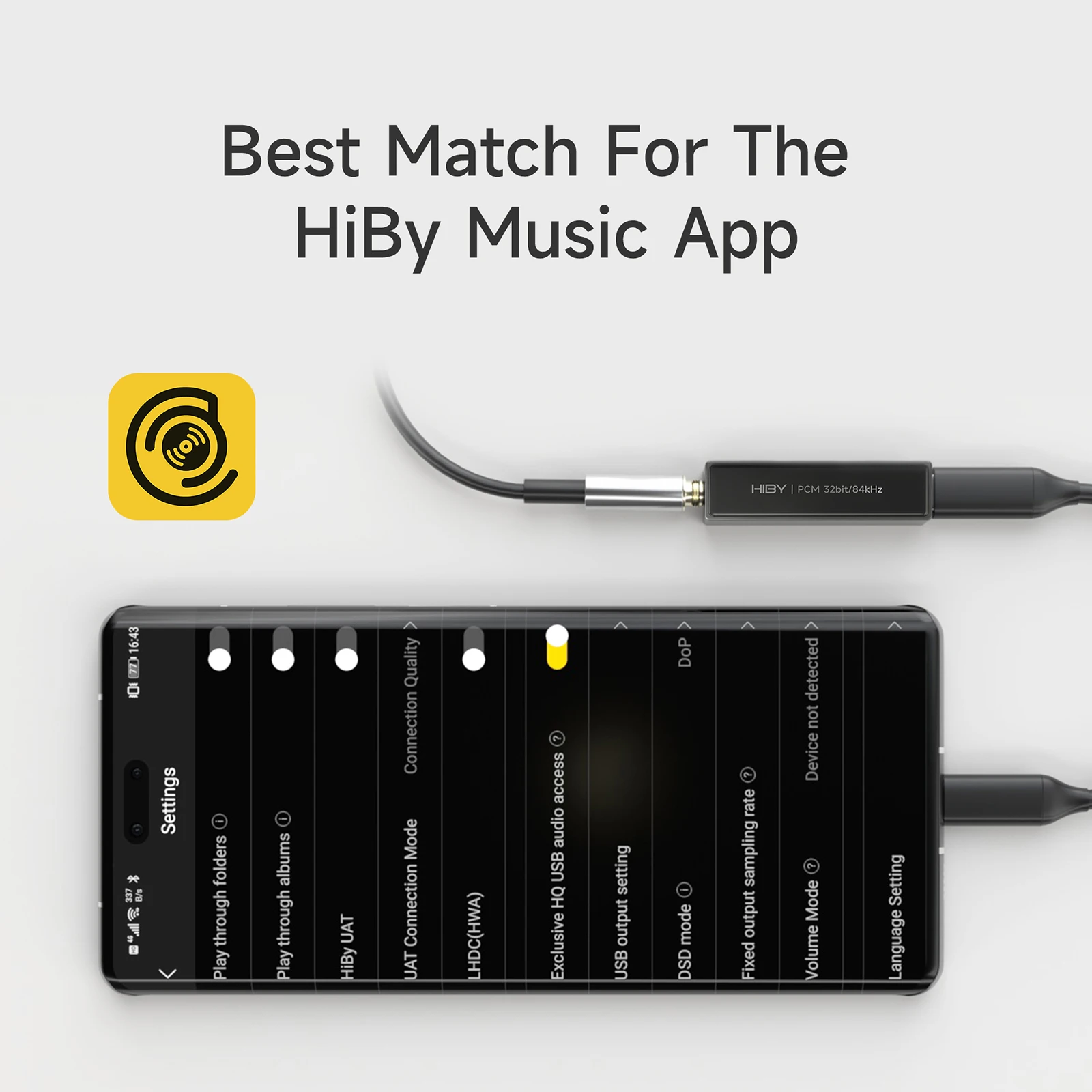 Headphone Audio Decoder HiBy FC1 Type C USB DAC AMP HiFi 3.5mm Output PCM384kHz/32bit CS46L41 for Android iOS Win10 Mac