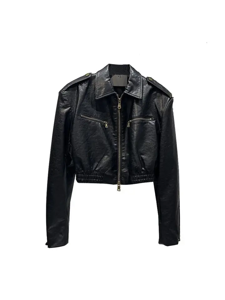 ジャケット・アウター y2k 00s archive black leather jacket 22837793_53995600_600.jpg