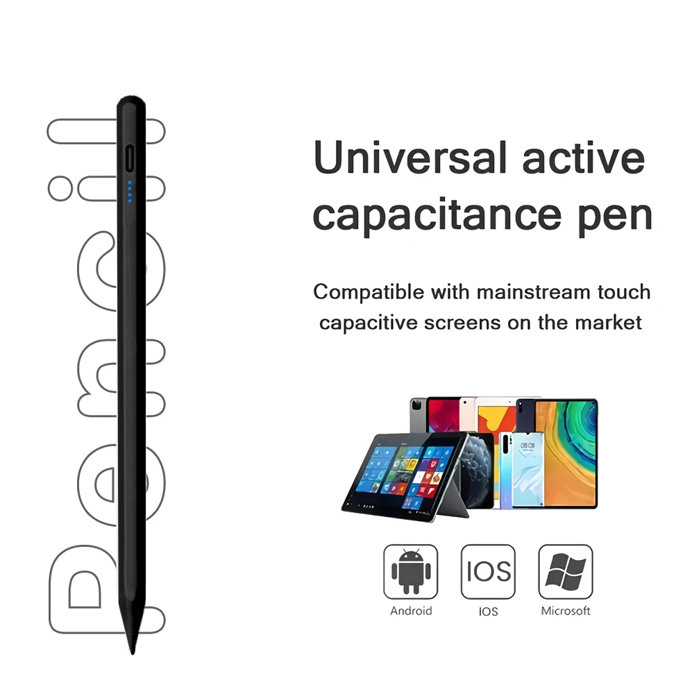 

Universal Stylus Pen For IOS Windows Samsung Xiaomi Huawei Pads To Paint Write With Colorful Red Black Pink Fashional Pencil