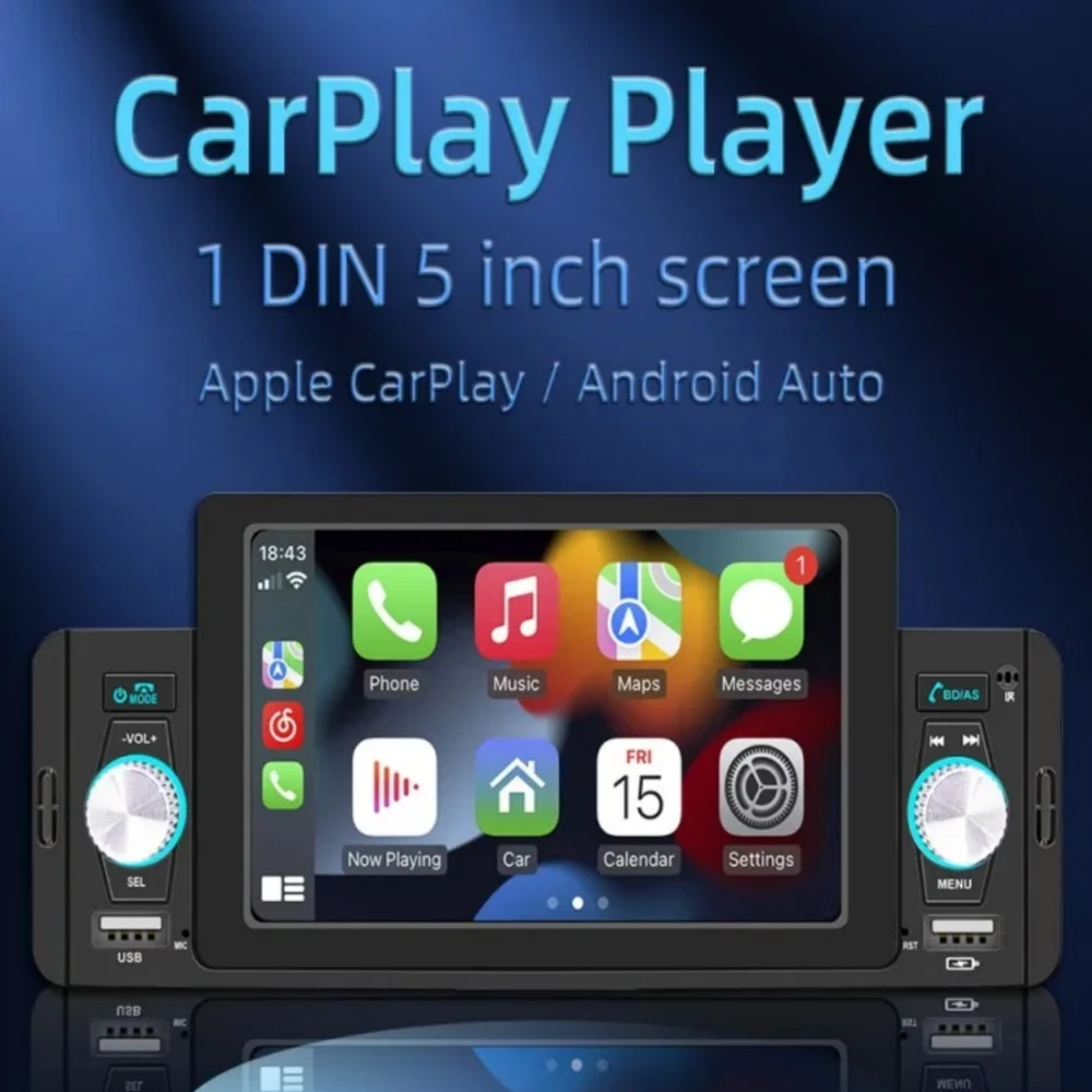 

Автомагнитола 1 Din CarPlay, мультимедийный плеер на Android, с Bluetooth, с функцией MirrorLink, FM-приемником, для Volkswagen, Nissan Toyo, 5 дюймов