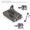 Large Capacity Dyson Vacuum Cleaner Robot Battery 21.6V Suitable for Dyson V6 DC62 SV03 SV09 DC58 (4.8Ah 6.8Ah 9.8Ah 12.8Ah) 5