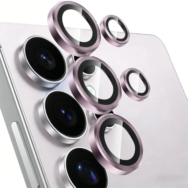 Titanium Alloy Camera Protector Ring with HD 9H Glass Rear Lens Case
