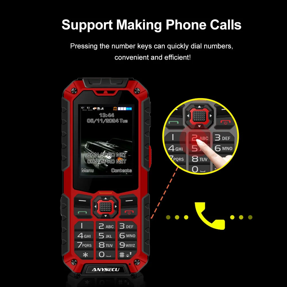 ANYSECU S9 4G LTE Network Radio RTOS System IP68 Waterproof POC Radio Work With Real-ptt or Global-PTT 4