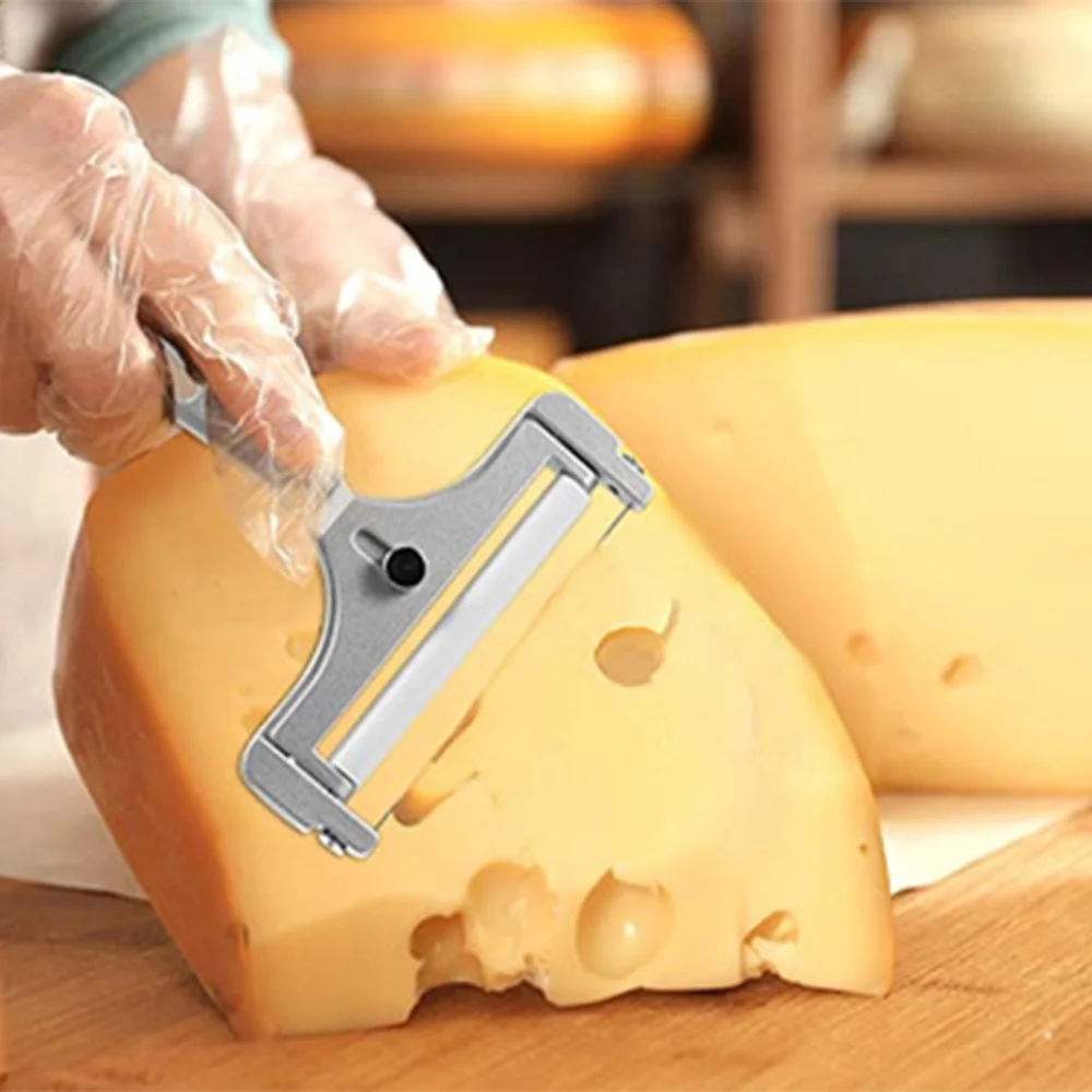 1 Pcs Home Kitchen Slicing Tool Cheese Butter Cutter Cheese Slicer Adjustable Grater Planer Aluminum Butter Nonstick food slicer