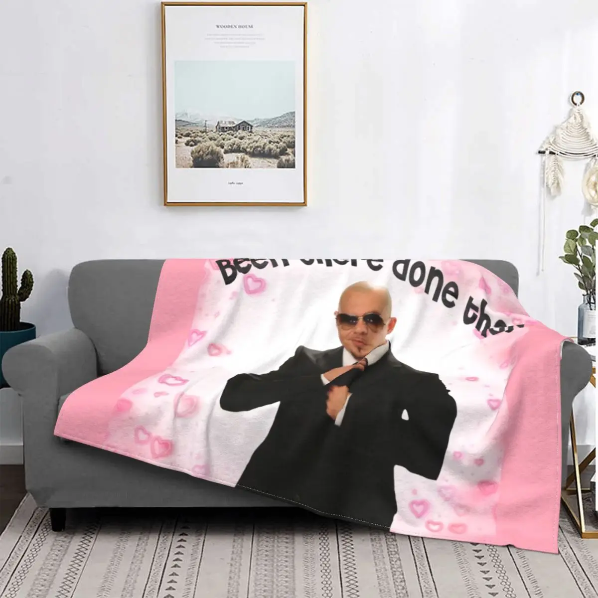 

Ultra-Soft Fleece Mr. Worldwide Been There Done That Throw Blanket Warm Flannel Bohemian Blankets for Bed Office Sofa Quilt