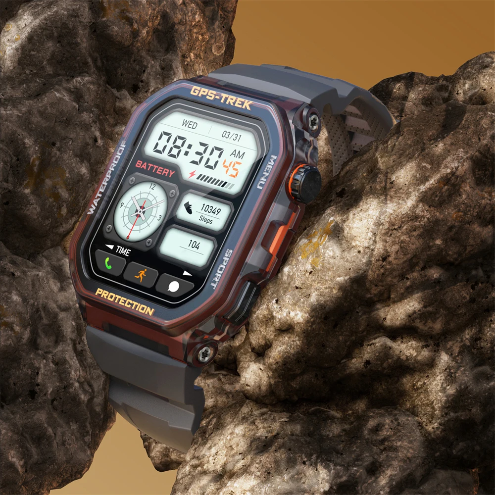 2025 New GPS Smart Watch Men 1.75-inch HD AMOLED Screen Compass Bluetooth Call IP68 Waterproof Sport Smart Watch for Android iOS