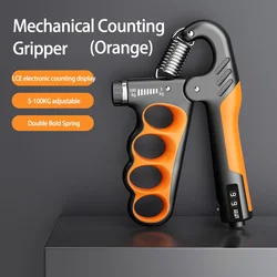 Adjustable Grip Strengthener for Muscle Recovery and Fitness Training (Mechanical Orange)