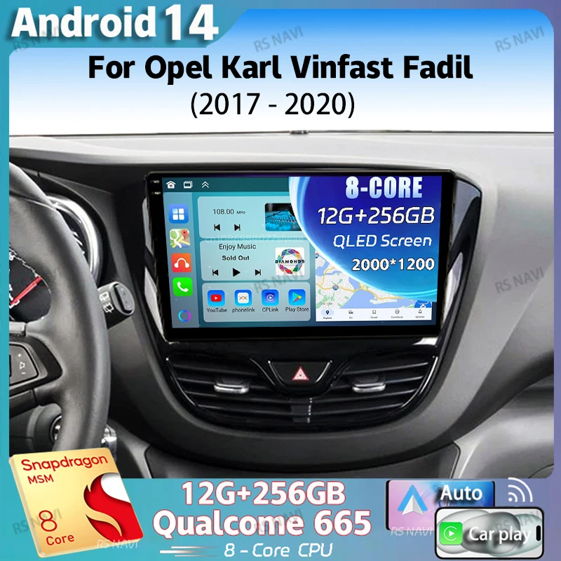 

Android 14 For Opel Karl Vinfast Fadil 2017 - 2020 2K QLED Stereo Car Radio Multimedia Video Player GPS 4G CarPlay