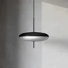 Modern Simple Astep Pendant Light Restaurant Living Lamp Bedroom Study Bar LED Lamp Black And White UFO Chandelier 4