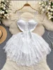 SINGREINY France Elegant Vintage Lace Dress Strap Zipper Backless Solid High Quality Hotsweet Ladies Chic Evening Party Dresses 2