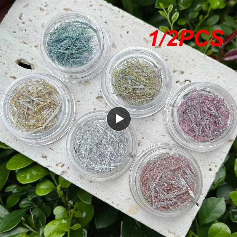 1/2 шт., светоотражающие наклейки для ногтей, без запаха