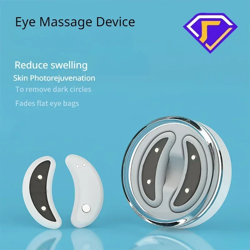Eye massager Led red light eye massager care therapy Ems pulse microcurrent relieve fatigue reduce dark circles lines swelling anti-wrinkle