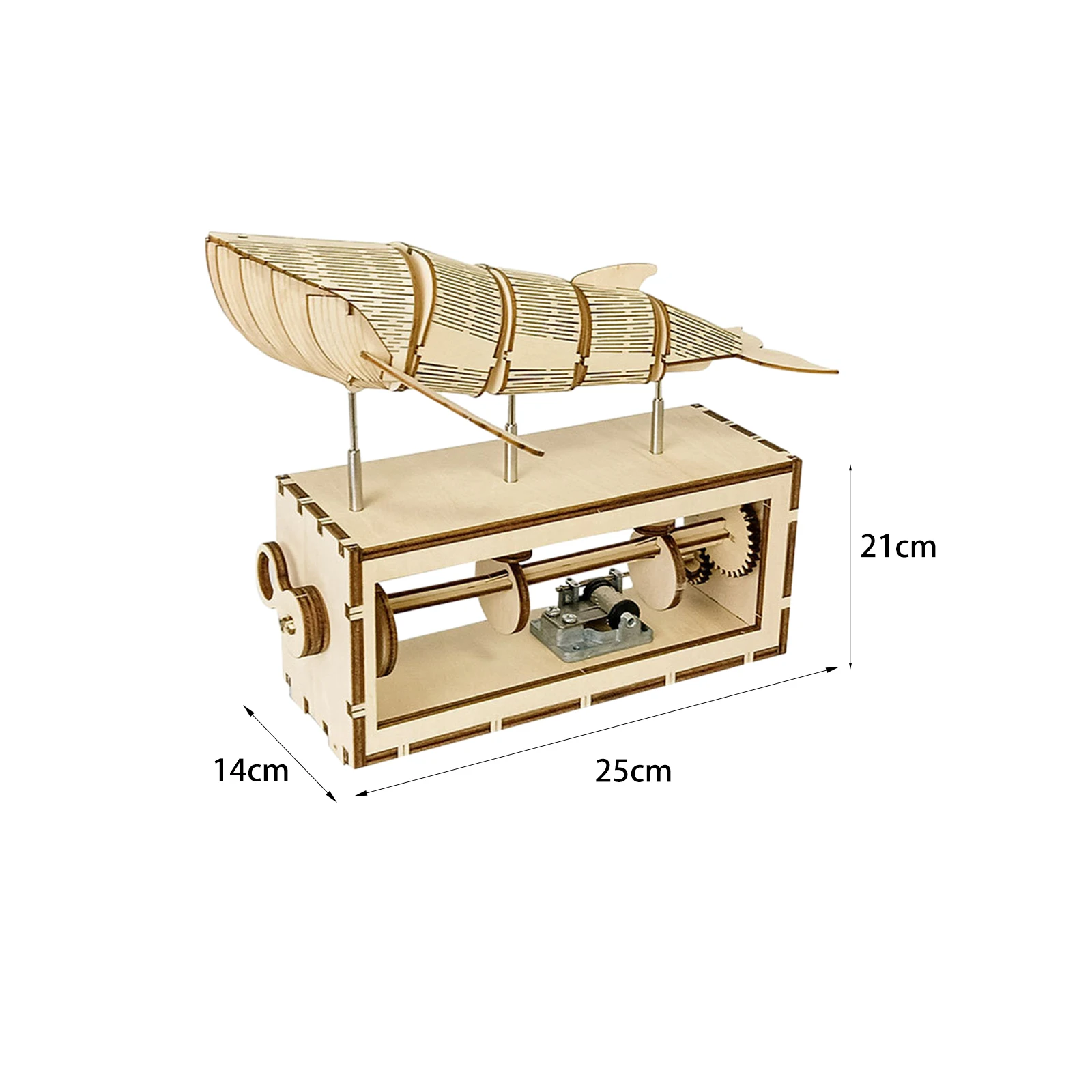 3D Wooden Puzzle Hand Crank Music Box Handmade Mechanical Music Boxes Movement Creative Crafts for Children Birthday
