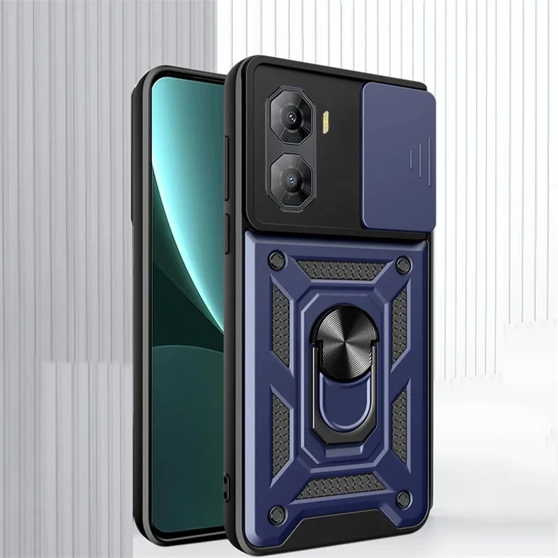 Slide Camera Lens Protector Armor Case with Military Grade Bumpers and Ring Cover