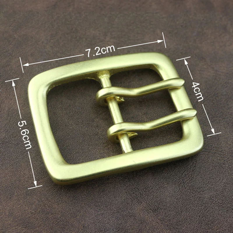 40mm solid brass Two Prong Double Tongue Pin Belt Buckle Replacement Belt  Buckle fits 38mm wide Belt Strap