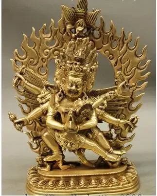 10 "Tibet Kuningan Budismo Mahakala De Heruka Vajrakilaya Estatua Buda Cina Grosir Pabrik Perunggu Seni Tembaga
