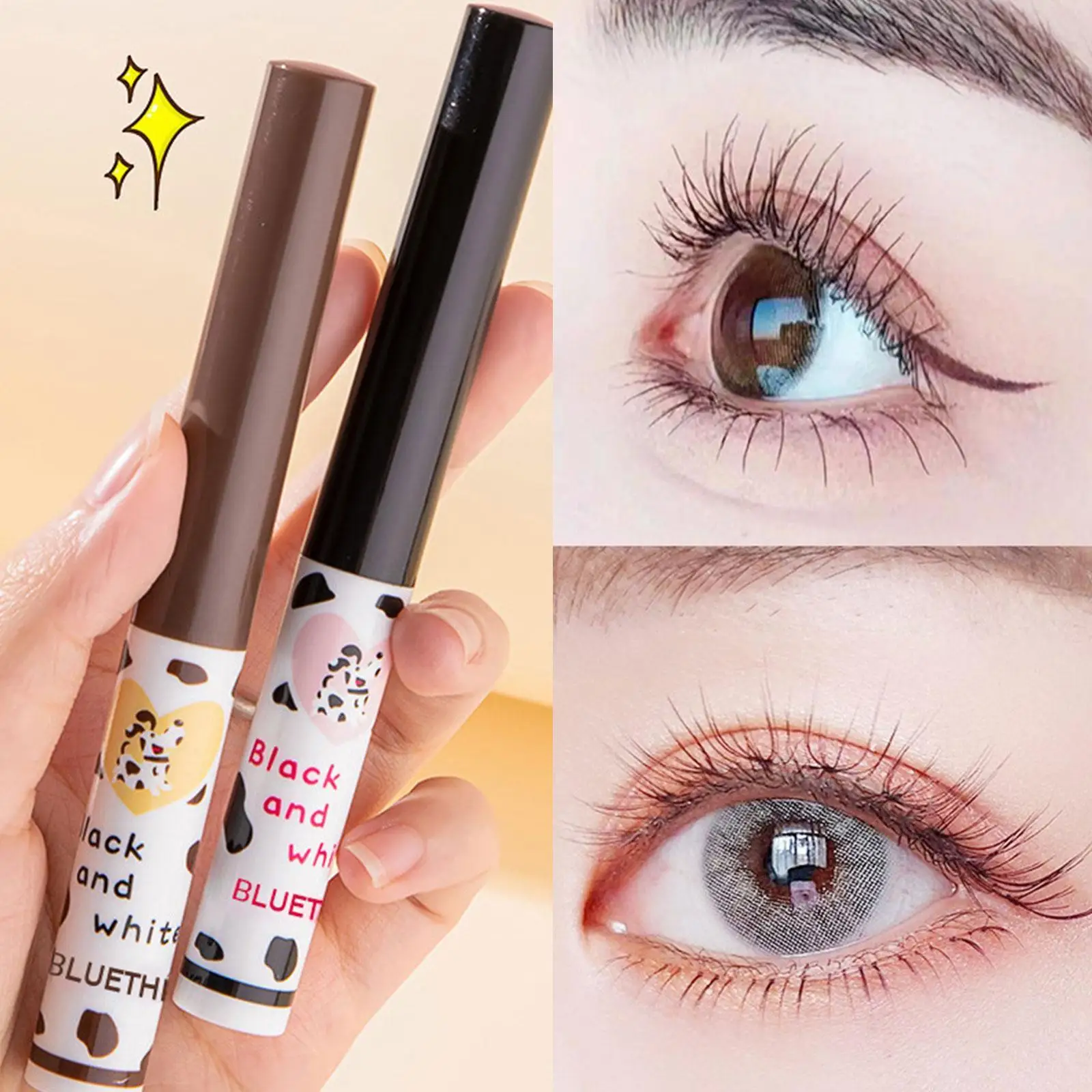 Ultra fine Brush Mascara Waterproof Matte Grafting Makeup Eyelash Long