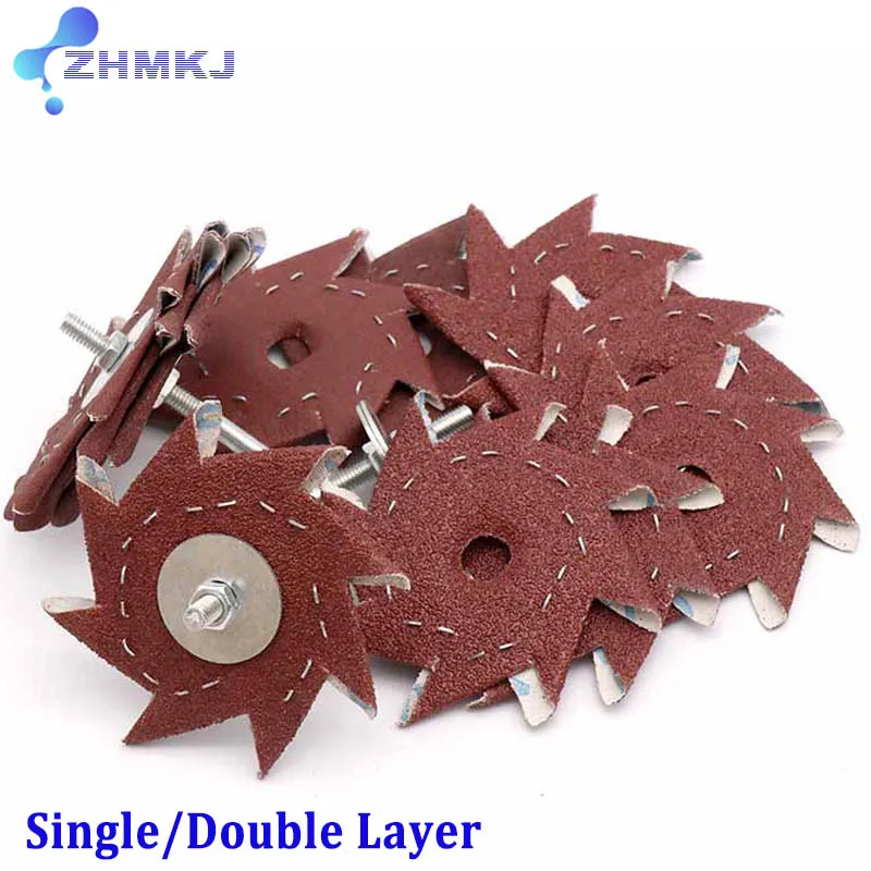 

Octagonal Sand Flap Gap Burr Sandpaper Emery Cloth Eight Petal Sandpaper 80-600 Grit Single/Double Layer Polished Wood Furniture