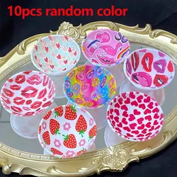 Chic Pink Silicone Strawberry Bowl - Trendy Girly Gift & Lifestyle Accessory (10pcs random color)