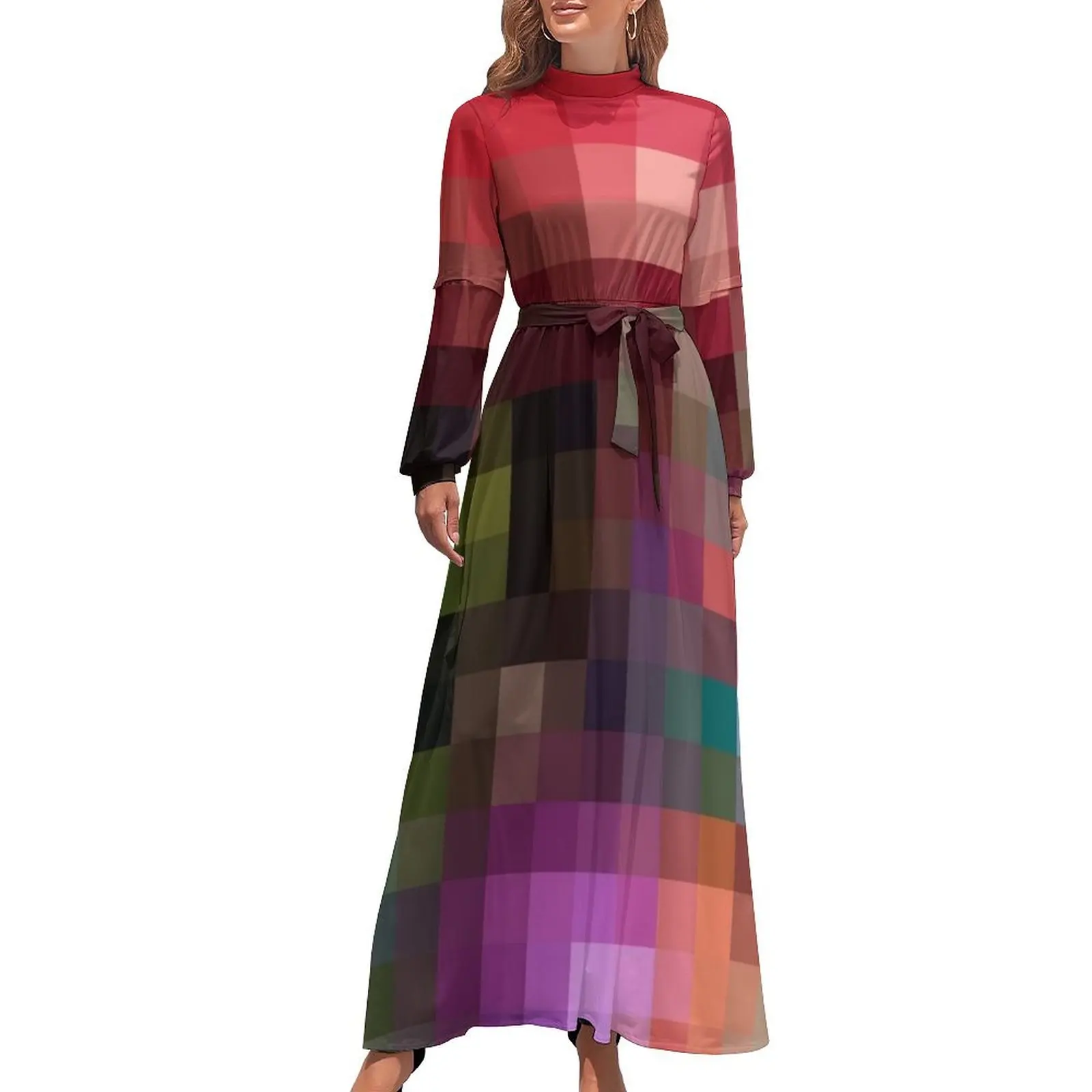 thumbnail image 1 of Vestido largo con adornos pixelados ropa de mujer ropa de mujer novedades 2024 Ropa de mujer, 1 of 5