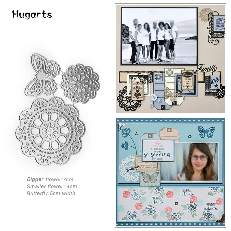 Цветочные бабочки штампы Скрапбукинг металлические Вырубные для изготовления