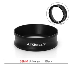 Magnetic Coffee Dosing Ring Funnel - Premium Barista Espresso Tool (58mm Black)