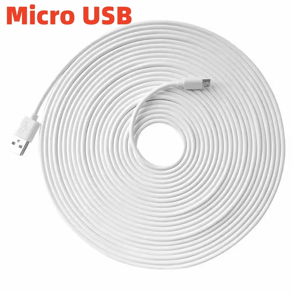 Long Micro USB C Charging Cable - Durable Power Extension Cord