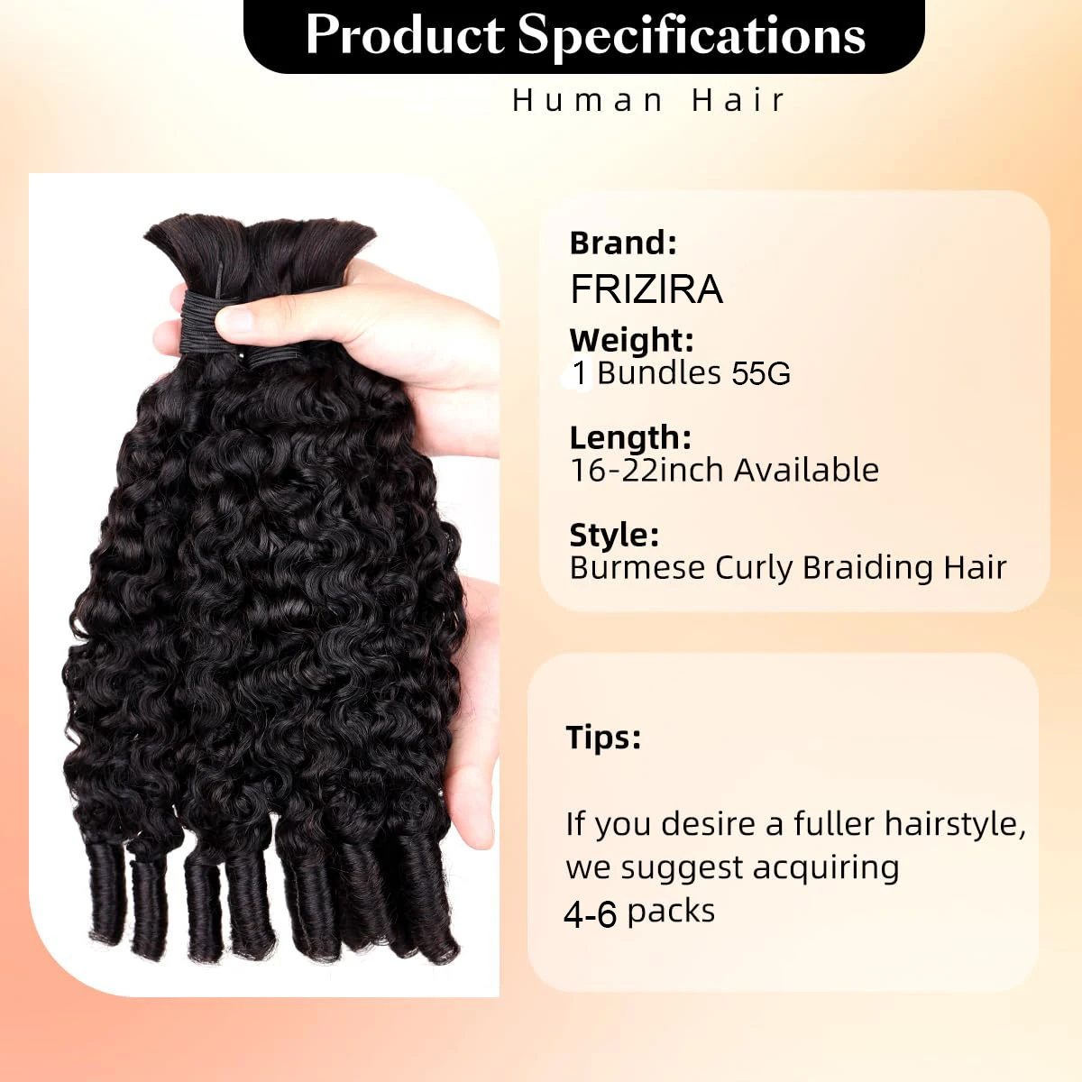 15A Burmese Curly Bulk Human Hair Unprocessed Virgin Hair Thick Texture Bohemian Style Crochet Braids Hair Supplies For Women 5