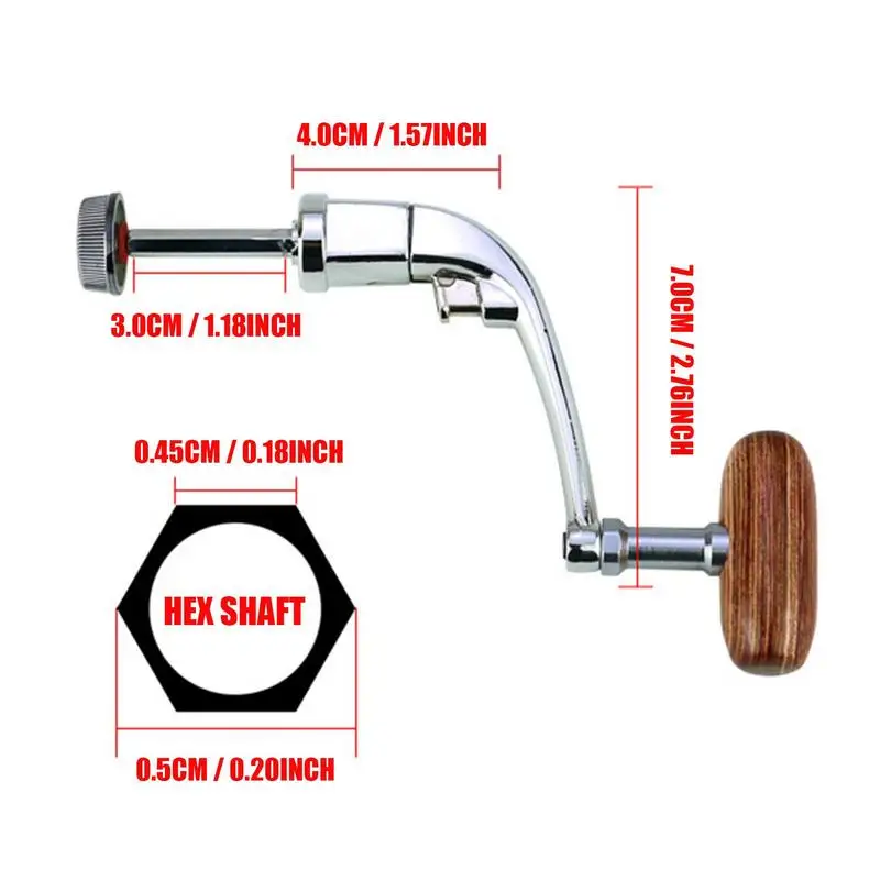 Fishing Spinning Reel Handle Foldable Metal Spinning Reel Handle Good  Alternative For Fishing Available To Relieve Hand Fatigue