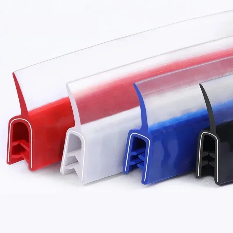 5M Car Door Anti Collision Soundproof Strip with Steel Disc Bumper Trim Edge Scratch Protector Strip Sealing Guard Styling Decor