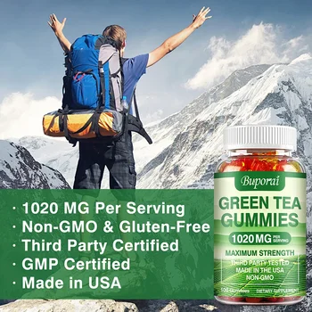 Green Tea Gummies - Belly Fat Burning, Metabolism Boosting, Appetite Suppression, Weight Management 5