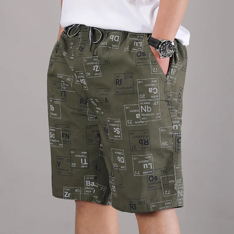 Men Summer 100% Cotton Shorts Men Outwear Breathable Casual Beach Shorts Elastic Waist Shorts Men Quick Dry Joggers Shorts Male