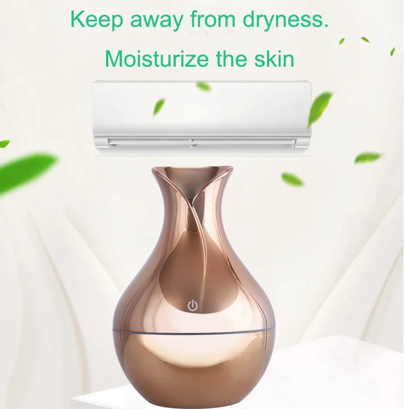 Air humidifier usb mini ultrasonic white transparent Humidifier household atomizer 130ML aromatherapy diffuser colorful lights 4